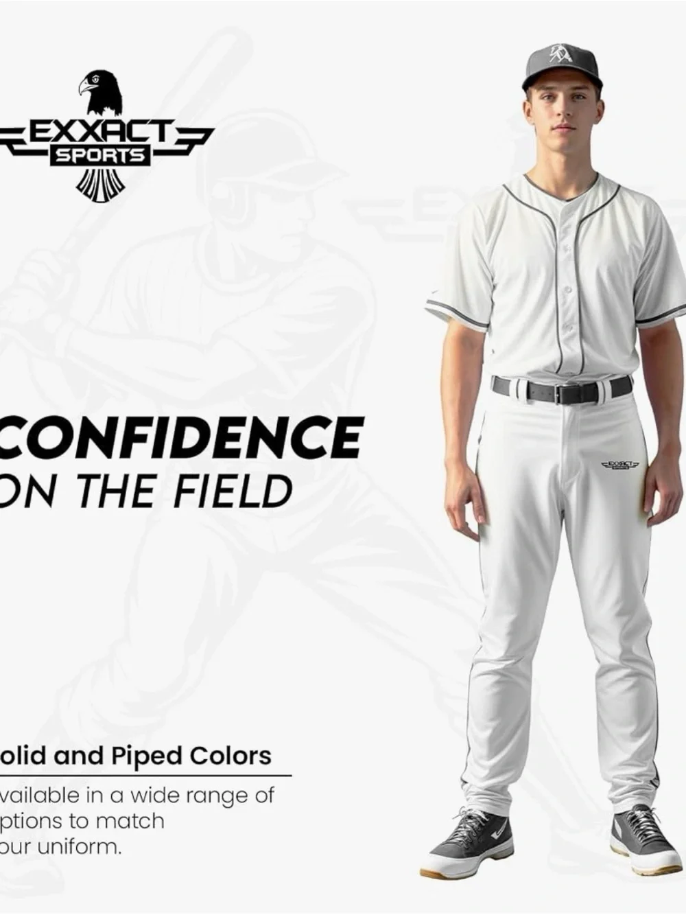 Exxact Sports Home Run Men's Baseball Pants, Men Size XXL,Full-Length Adult Base